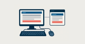Diseño de interfaz web en computadoras.