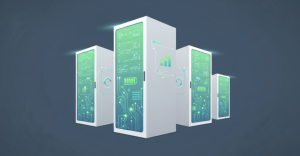 Edificios tecnológicos que simbolizan infraestructuras cloud avanzadas.